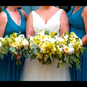 Teal David’s Bridal Bridesmaid’s Dress (Size 20)